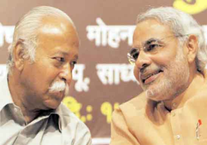 Modi, Rajnath meet Bhagwat