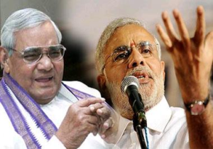 Modi meets Vajpayee after campaign ends