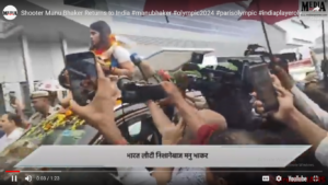 Shooter Manu Bhaker Returns to India, Fans Arrive At Airport with Drums
