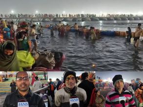Devotees Take Holy Dip at Triveni Sangam on 30th Day of Maha Kumbh