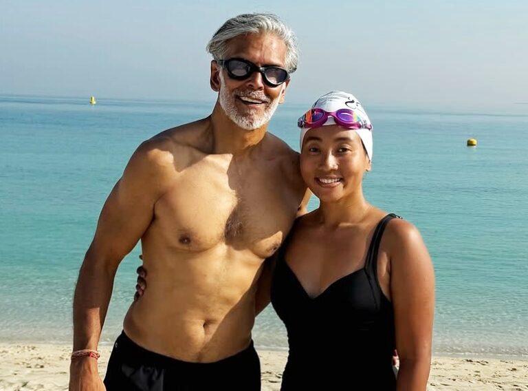 Milind Soman and Ankita Konwar Push Their Limits With 3.5KM Swim and 70KM Cycle Ride in Dubai
