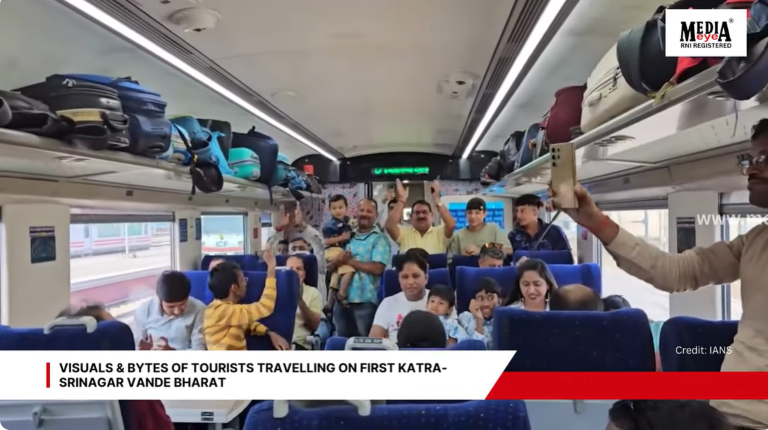 Visuals & Bytes of Tourists Travelling On First Katra-Srinagar Vande Bharat Train