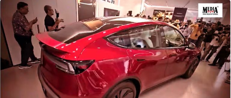 Watch Tesla's First Showroom Opening in Mumbai