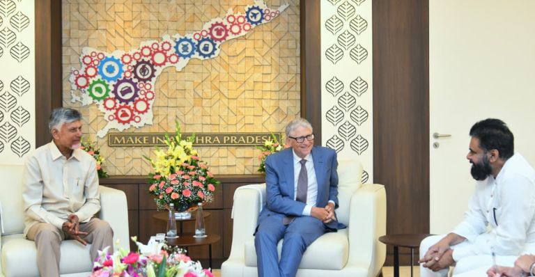 Bill Gates Visits Andhra Pradesh RTGS Centre to Explore Technology in Governance