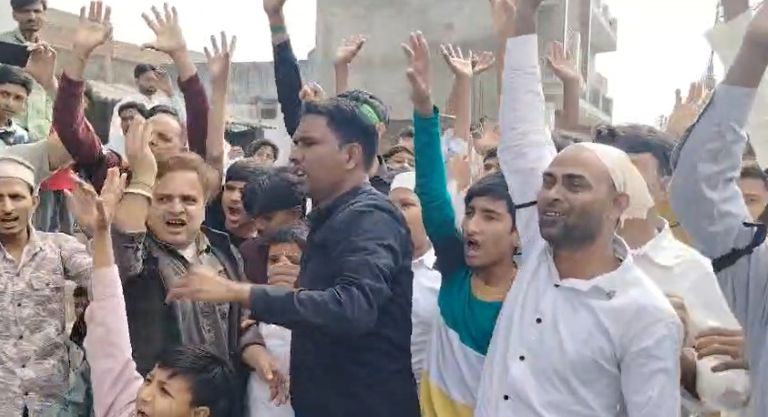 Shia Community in Sambhal Offers Eid Prayers with Black Armbands over Khamenei Killing