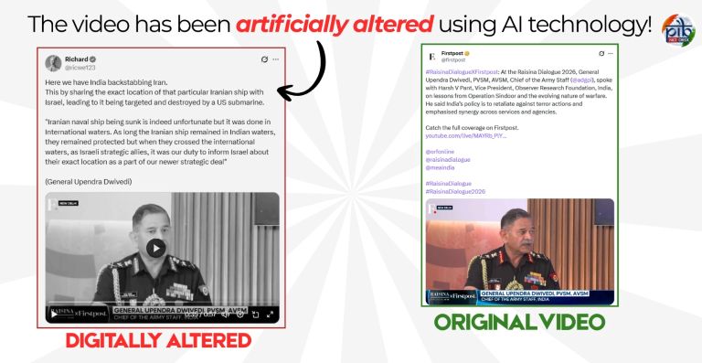Upendra Dwivedi Deepfake Video Debunked; Govt Warns of Pakistani Propaganda Clip