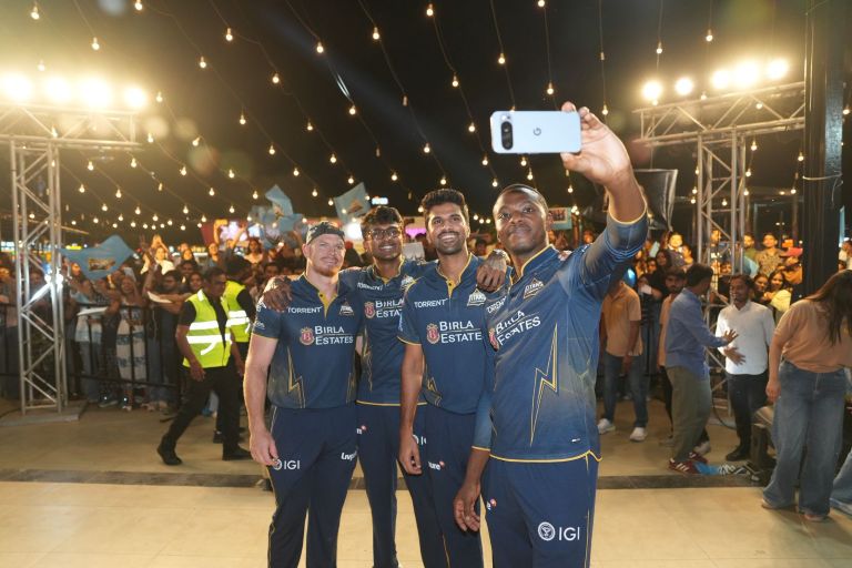 Gujarat Titans Host Fan Engagement Event in Ahmedabad, Sai Sudharsan and Rabada Lead Interactions