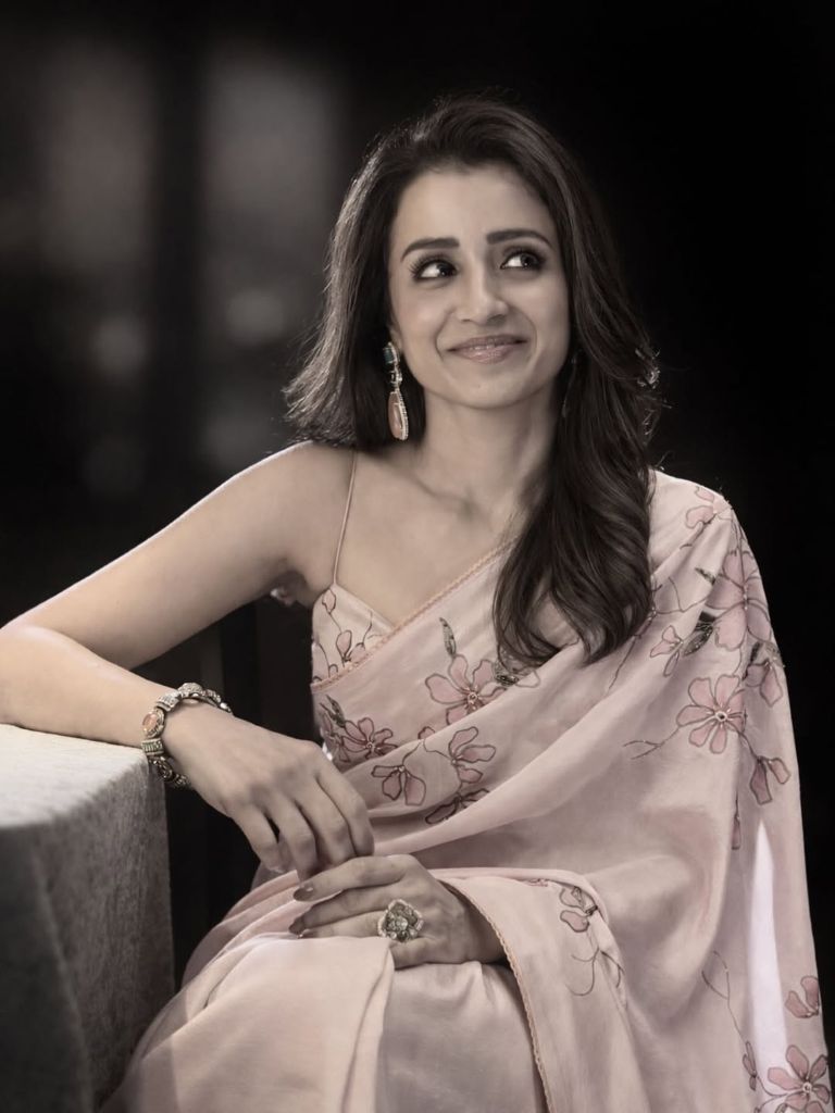 Actress Trisha Krishnan Spotted Smiling at Vijay's Swearing-in Ceremony